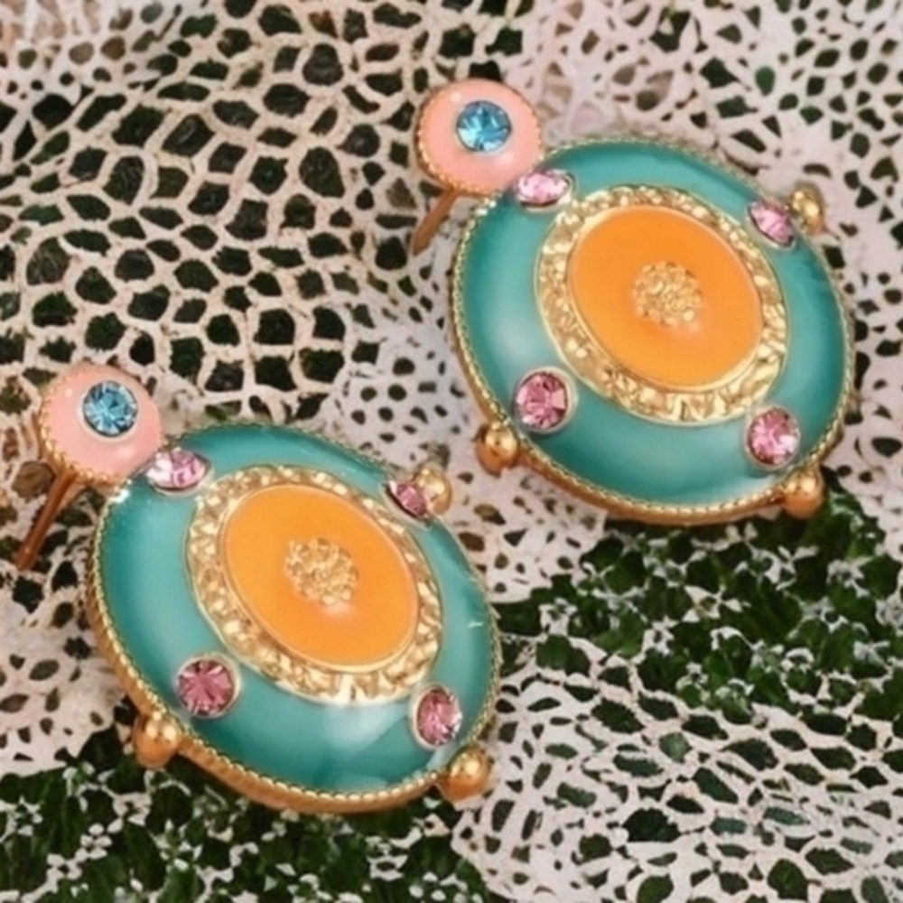 MODCLOTH VINTAGE RETRO JEWEL STUD EARRINGS